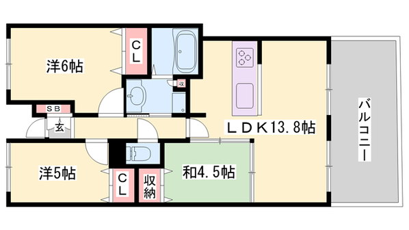 ワコーレ姫路AXISの物件間取画像